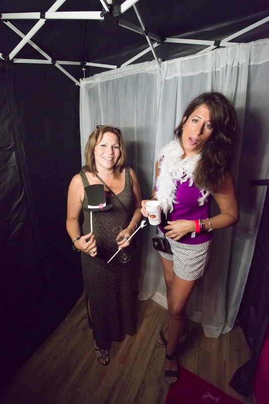 Inside the photobooth