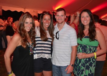 Dana Driscoll, Hilary Sutton, Derrick Sutton and Danielle Wild enjoy Dan's GrillHampton in 2014.