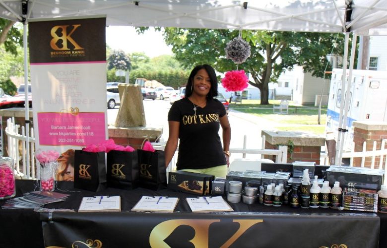 Barbara from Bedroom Kandi attending her first Shecky's event