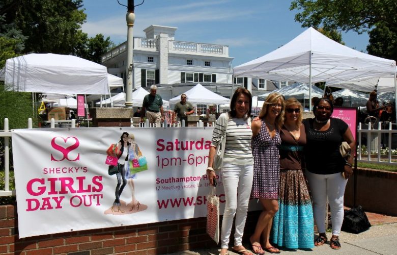 Rita Lerner, Michelle Di Pietro, Melissa Guido and Cynthia White, looking forward to Shecky's Girls Day Out.