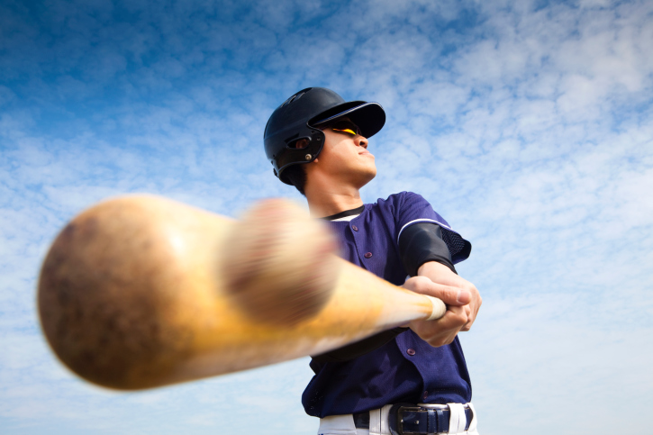 baseball player hitting