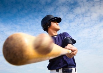 baseball player hitting