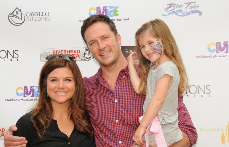 Event Honorary Chair Tiffani Thiessen with Harper and Brady Smith