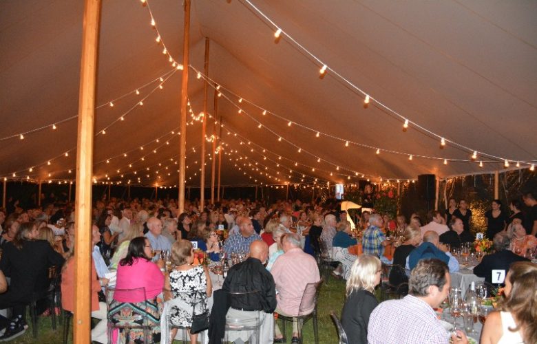 Under the tent at the Diamond in the Rough gala.