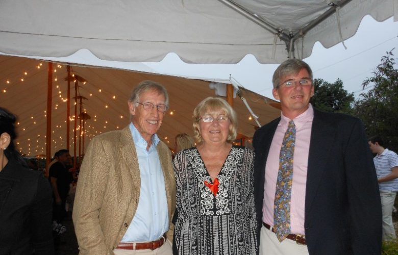 Bill Akin, Montauk Playhouse Board of Directors member Joan M. Lycke and son John Lycke