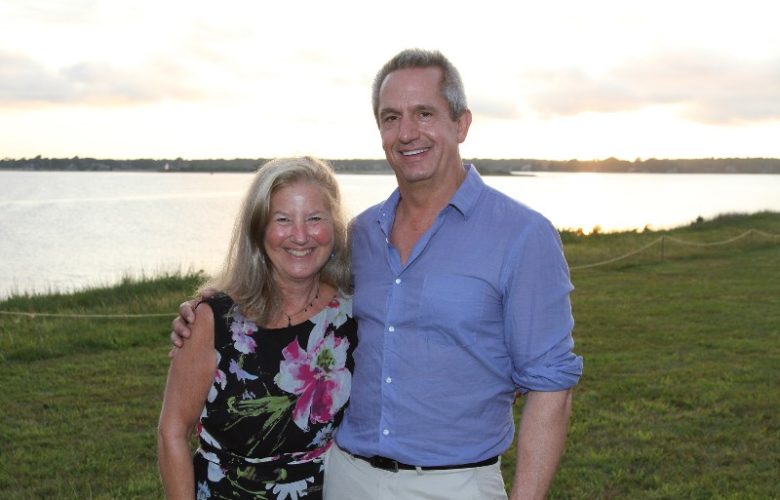 Carole Beinecke, Peconic Land Trust's Past President Perry Guillo