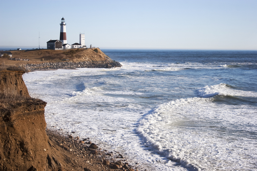 Montauk Point Lighthouse and the Atlantic Ocean