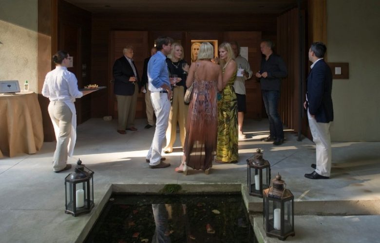 A view across the entry from April Gornik's studio into the studio of Eric Fischl