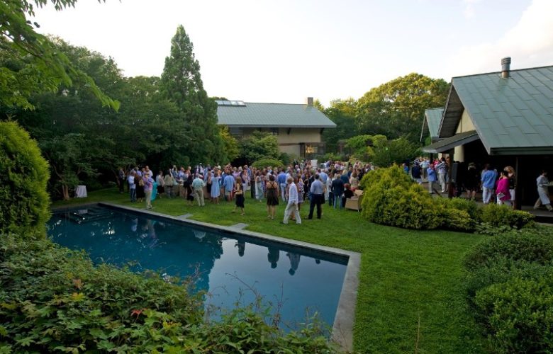 Great grounds, cool music and many people gathered for a good cause on a lovely August evening at the gracious home of April Gornik and Eric Fischl.