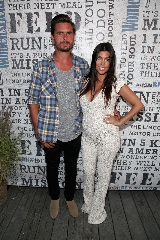 Scott Disick and Kourtney Kardashian attend the Hamptons Party Under the Stars in Bridgehampton.