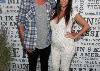 Scott Disick and Kourtney Kardashian attend the Hamptons Party Under the Stars in Bridgehampton.