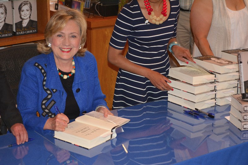 Hillary Clinton autographs "Hard Choices" at BookHampton.