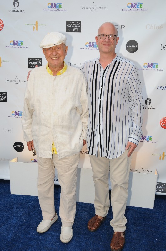 LongHouse's Jack Lenor Larsen and Joel Moser were ready for the evening's fun