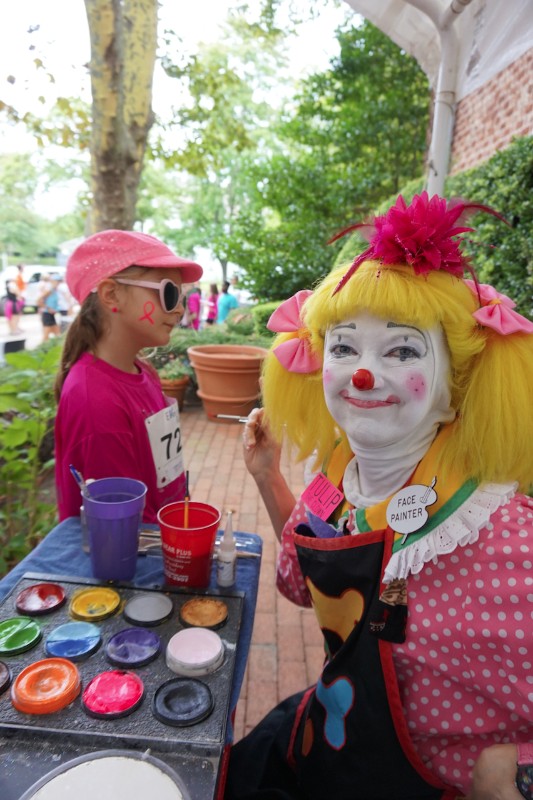 Jolie Fornes with Tulip the Clown