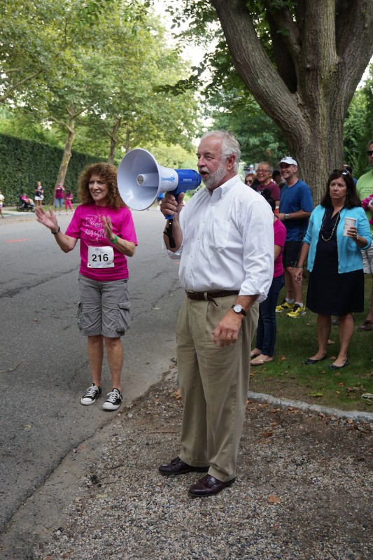 Congressman Tim Bishop just before the cannon sounded the start of the race