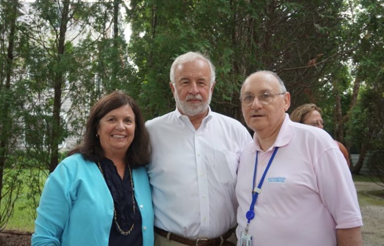 Kathy and Congressman Tim Bishop, with Robert Ross, VP Community and Governmental Relations at Southampton Hospital