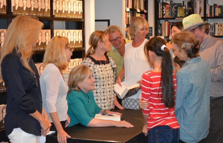 Hillary Clinton autographs "Hard Choices" for fans