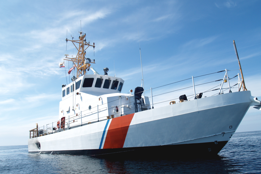 A U.S. Coast Guard Boat.