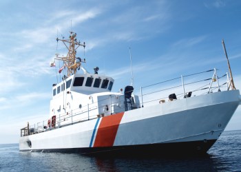 A U.S. Coast Guard Boat.