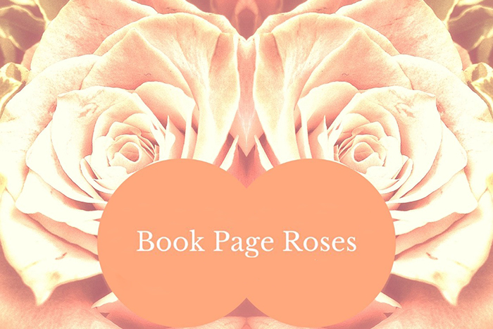 Book Page Roses crafted at East Hampton Library