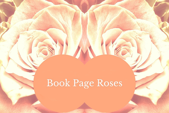 Book Page Roses crafted at East Hampton Library