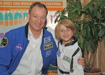 Commander Michael “LA” Lopez-Alegria, astronaut, at the 2014 Uniphi Good Festival.