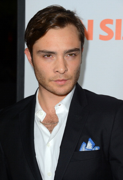 HOLLYWOOD, CA - OCTOBER 25: Actor Ed Westwick arrives at the Premiere of Paramount Pictures' "Fun Size" at Paramount Theater on the Paramount Studios lot on October 25, 2012 in Hollywood, California. (Photo by Frazer Harrison/Getty Images)