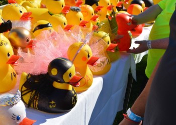 The Rubber Duckies, decorated and ready to race.