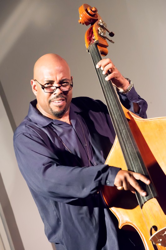 Big man Christian McBride filling the Old Whalers church with his legendary style of jazz.