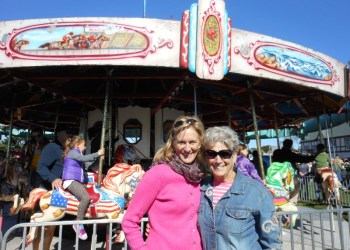 Daughter Darcy Phillips and mother Iris Mitchell where at the Merry Go Round waiting for their little ones to finish their ride.