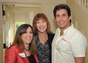 Sara Blue of Maureen's Haven, Maureen's Haven executive director Tracey Lutz and Michael 