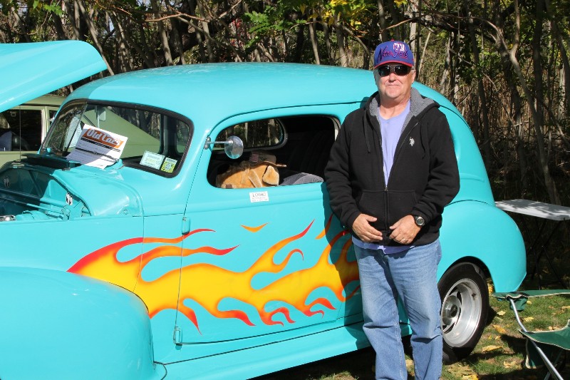 Larry Williams proudly shows off his 1939 Hudson