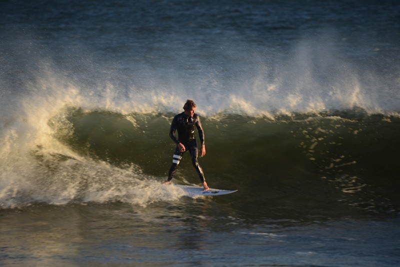 Kurt Rist surfing in Southampton.