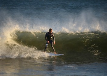 Kurt Rist surfing in Southampton.