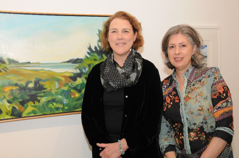 Featured artist Dru Frederick with April Gallo