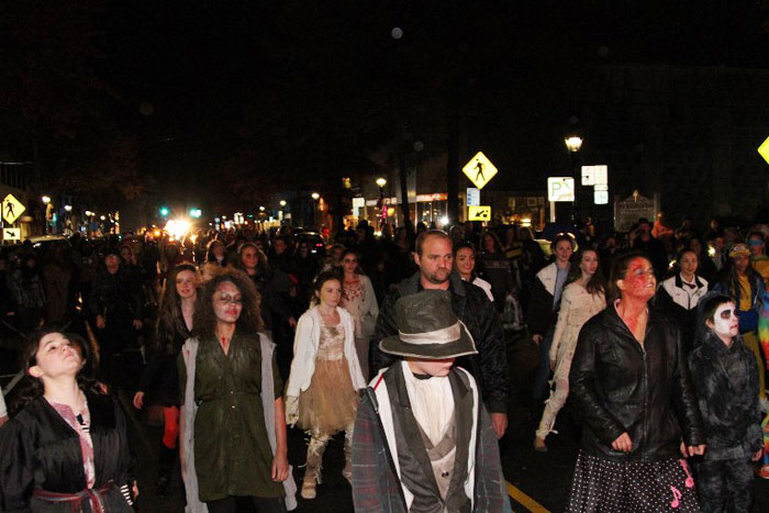 The Edgar Allan Poe Festival parade in 2014.