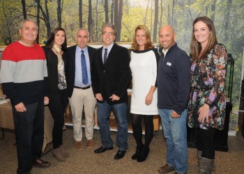 Seagrass supporters Vito Minei (Executive Director of Cornell Cooperative Extension of Suffolk County), Kimberly Barbour (CCE Outreach Specialist), and Suffolk County Legislator Jay Schneiderman