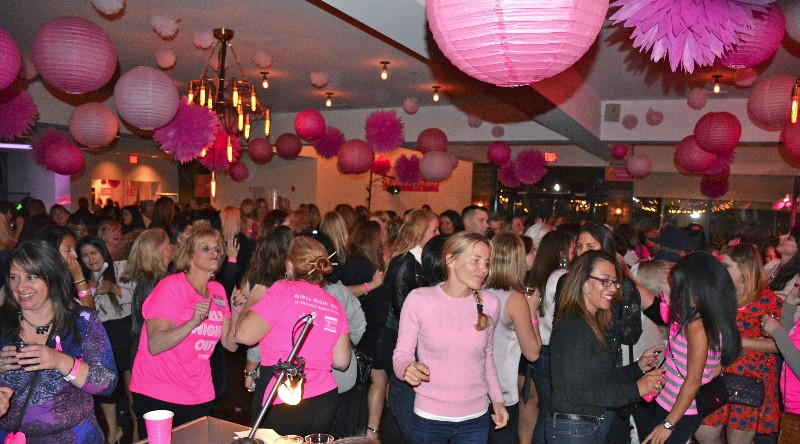 It was a wild "Girls Night Out" at Gurney's Montauk with the ratio of one boy to every 50 girls dancing the pink night away.