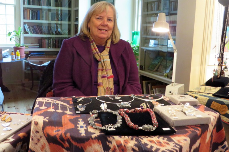 Alice Van de Wetering shows off her jewelry at Remsenburg Academy