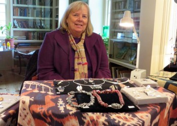 Alice Van de Wetering shows off her jewelry at Remsenburg Academy