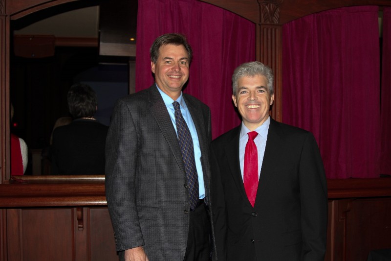 Suffolk County Legislator Al Krupski and Suffolk County Executive Steve Bellone