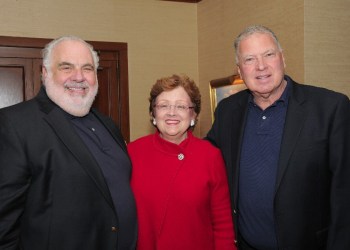 Event chairman Joseph Aversano with East Hampton Village Deputy Mayor Barbara Borsack and Robert Caruso 