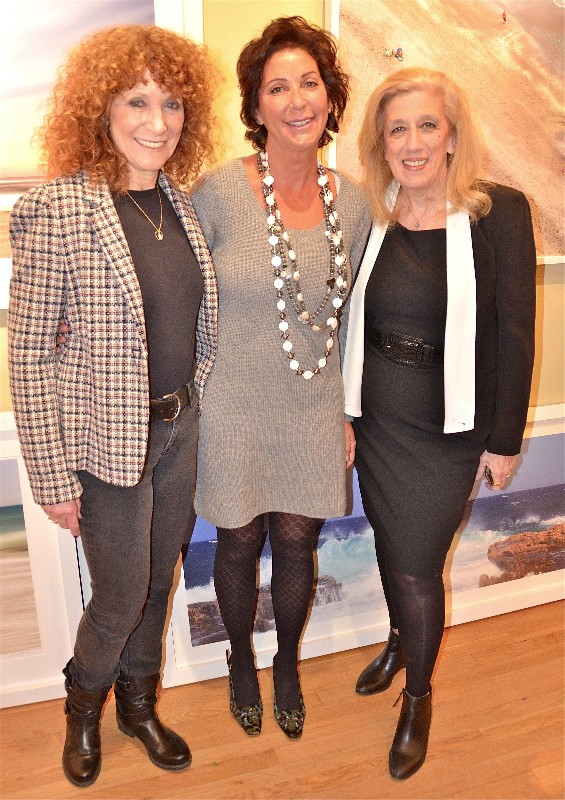 Ellen's Run founder Julie Ratner, artist Sandra Simonato Blei and Tulla Booth Gallery owner Tulla Booth
