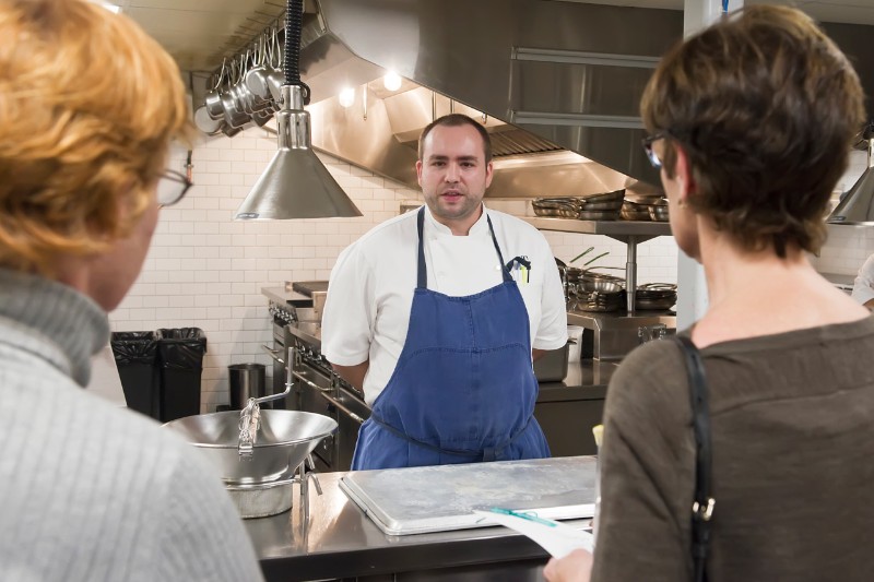 Chef Kyle Koenig explained the virtues of roasting and how to achieve caramelization with meat and vegetables.