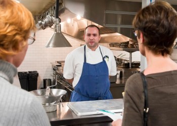  Chef Kyle Koenig explained the virtues of roasting and how to achieve caramelization with meat and vegetables.