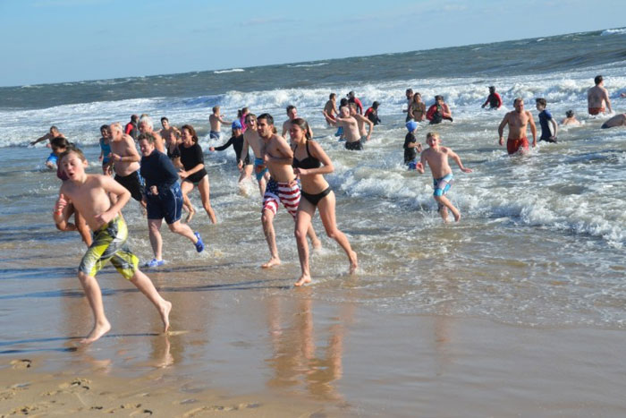 The East Hampton Main Beach Polar Beach Plunge in 2015.