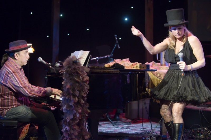 Tango anyone? Nancy Atlas does a little tango to Brian Mitchell's "Devils' Tango", "and then we fall in love".