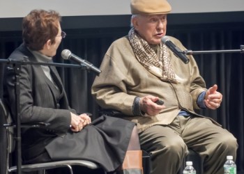 Parrish Art Museum Director Terrie Sultan and Jack Lenor Larsen.
