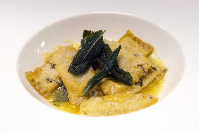 Butternut squash ravioli at Topping Rose House.