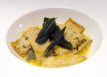 Butternut squash ravioli at Topping Rose House.